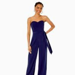 EUC Lilly Pulitzer Kylo Jumpsuit Size 8 true navy